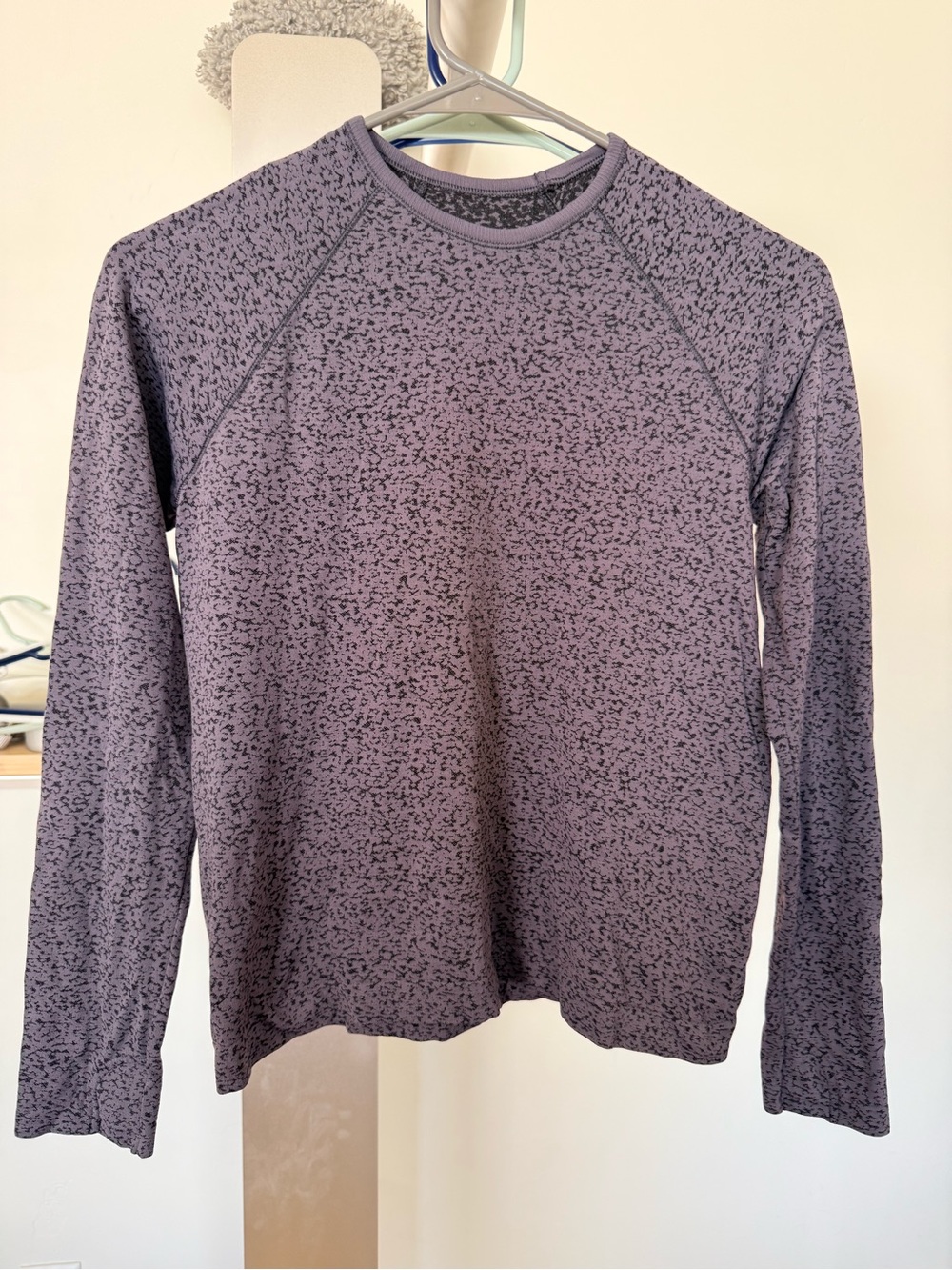 Athleta Girl Power Up Pebble Seamless Long Sleeve Top in Dusty Purple Print